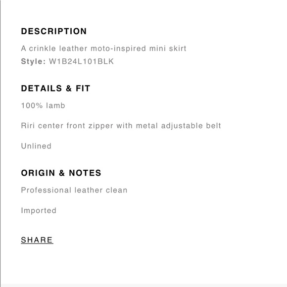 Rag & Bone Toni Leather Skirt - Picture 4 of 4